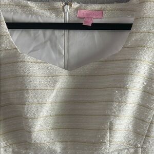 Lilly Pulitzer Ivory and Gold Striped Dress